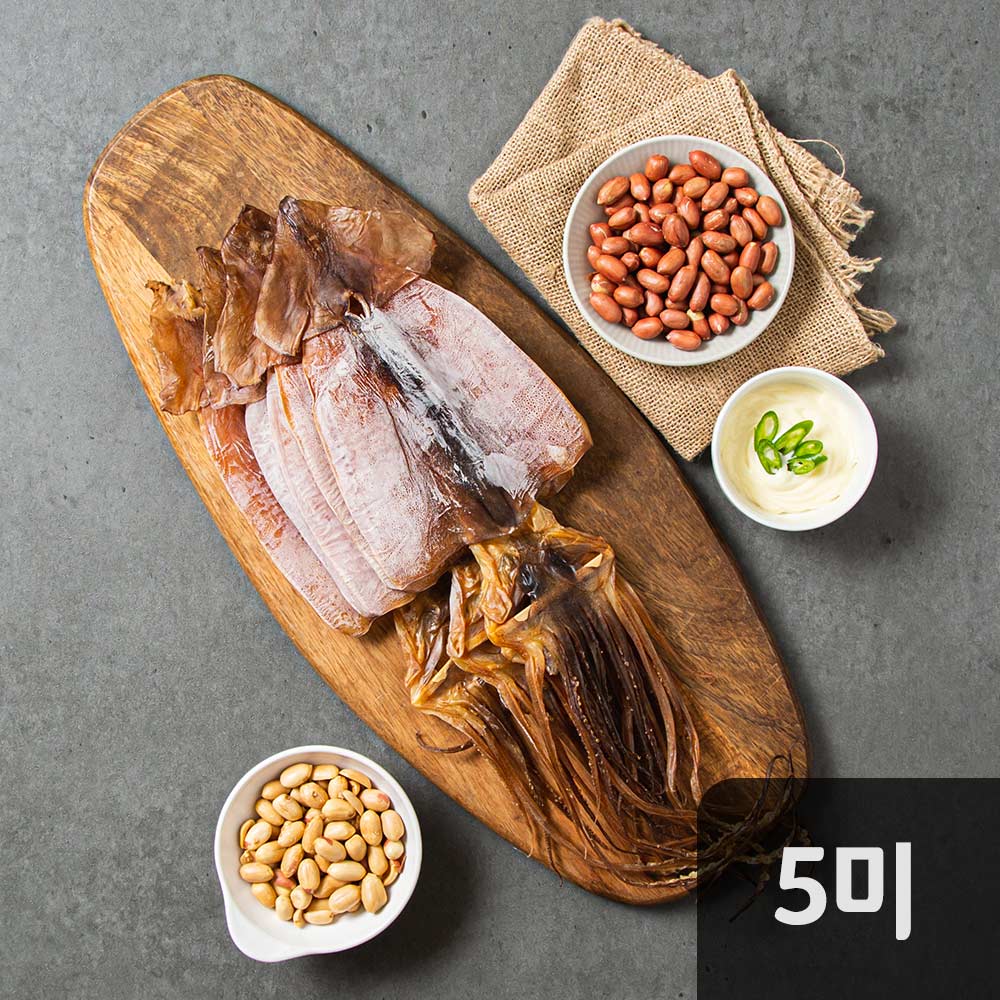 [햇땅] 마른오징어 국내산 300g 이내 (5미) 말린 건조 캠핑 안주