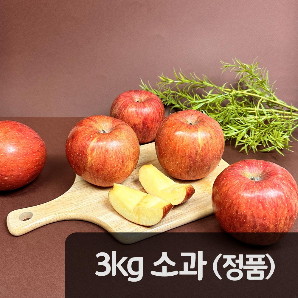 [햇땅] 경북사과 부사 정품 3kg 소과 (15-18과)