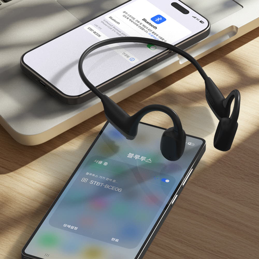 스마텍 골전도 무선 블루투스 이어셋 블랙 STBT-BCE06