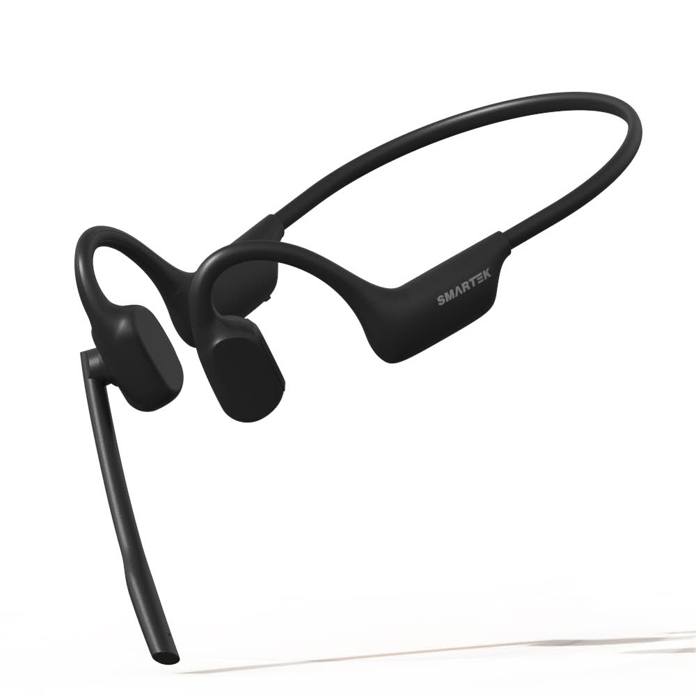 스마텍 회전식 마이크 무선 골전도 블루투스 이어셋 블랙 STBT-BCE06 MIC