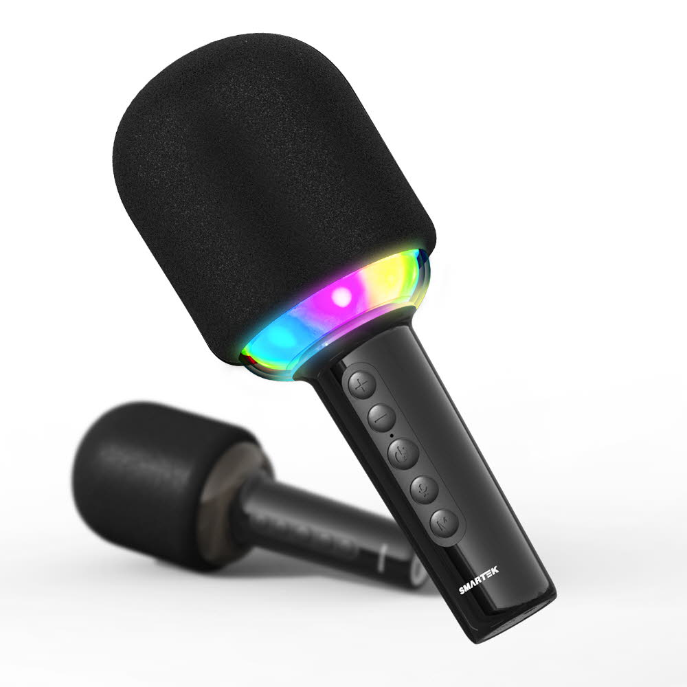 스마텍 무선 LED 노래방 마이크 블랙 STMC-4000