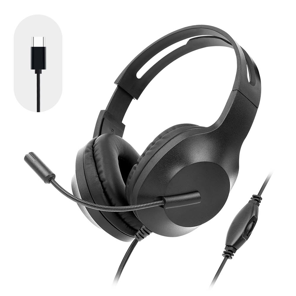 스마텍 C타입 유선 헤드셋 블랙 STH-C301