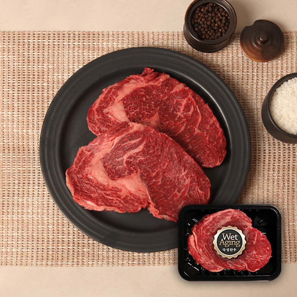 숙성한우 꽃등심 300g(1등급)/구이 또는 스테이크