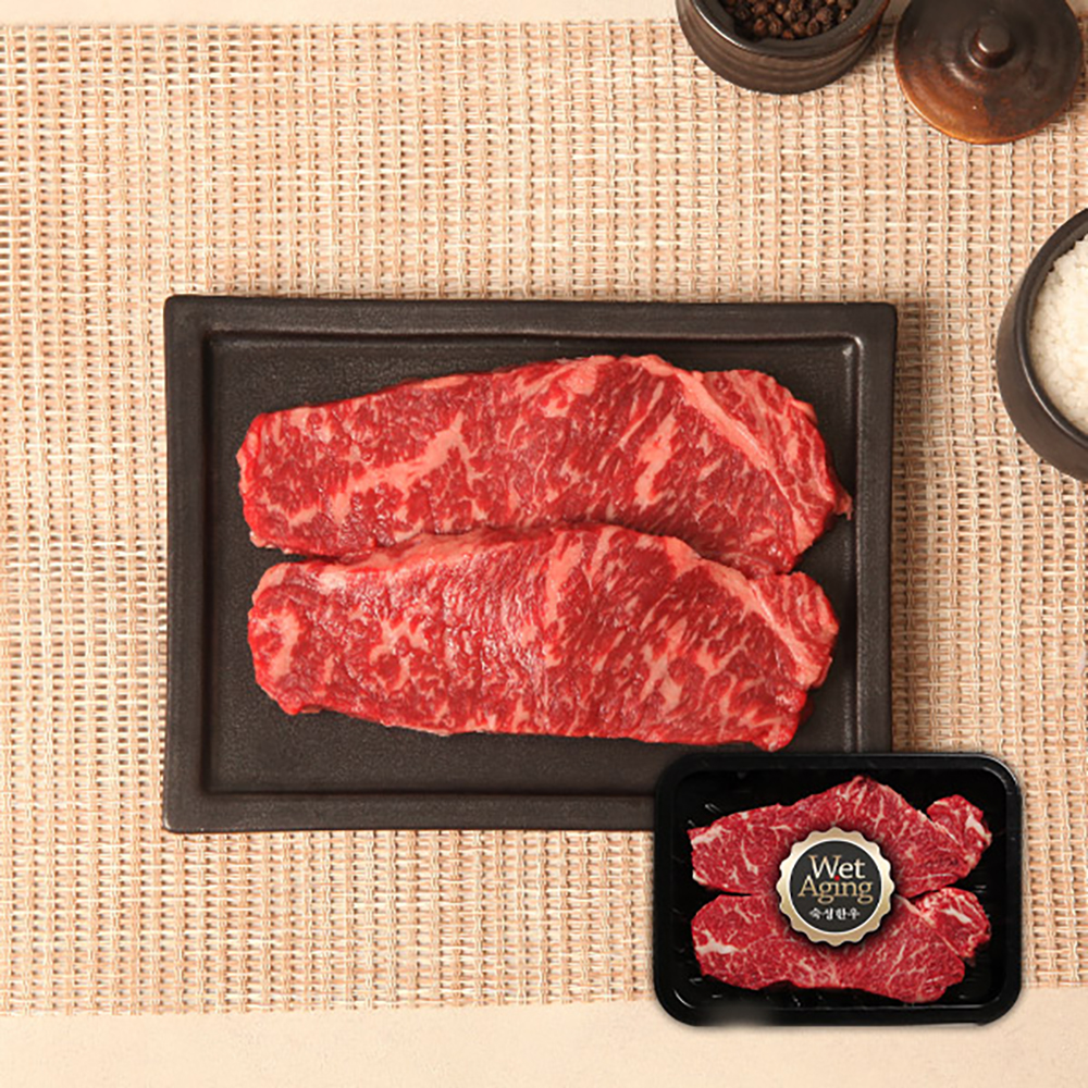 숙성한우 채끝 300g(1등급) /스테이크 또는 구이