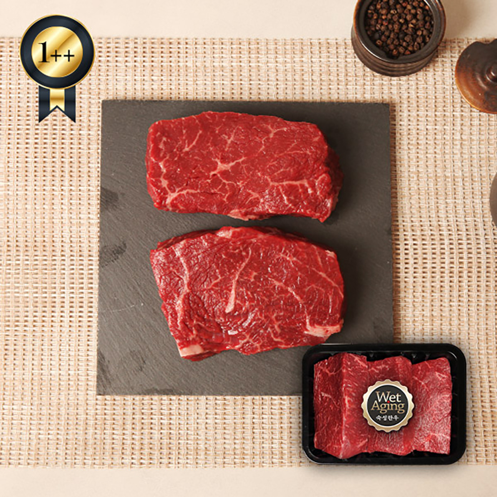 숙성한우 보섭살 300g(1++등급)/스테이크 또는 구이