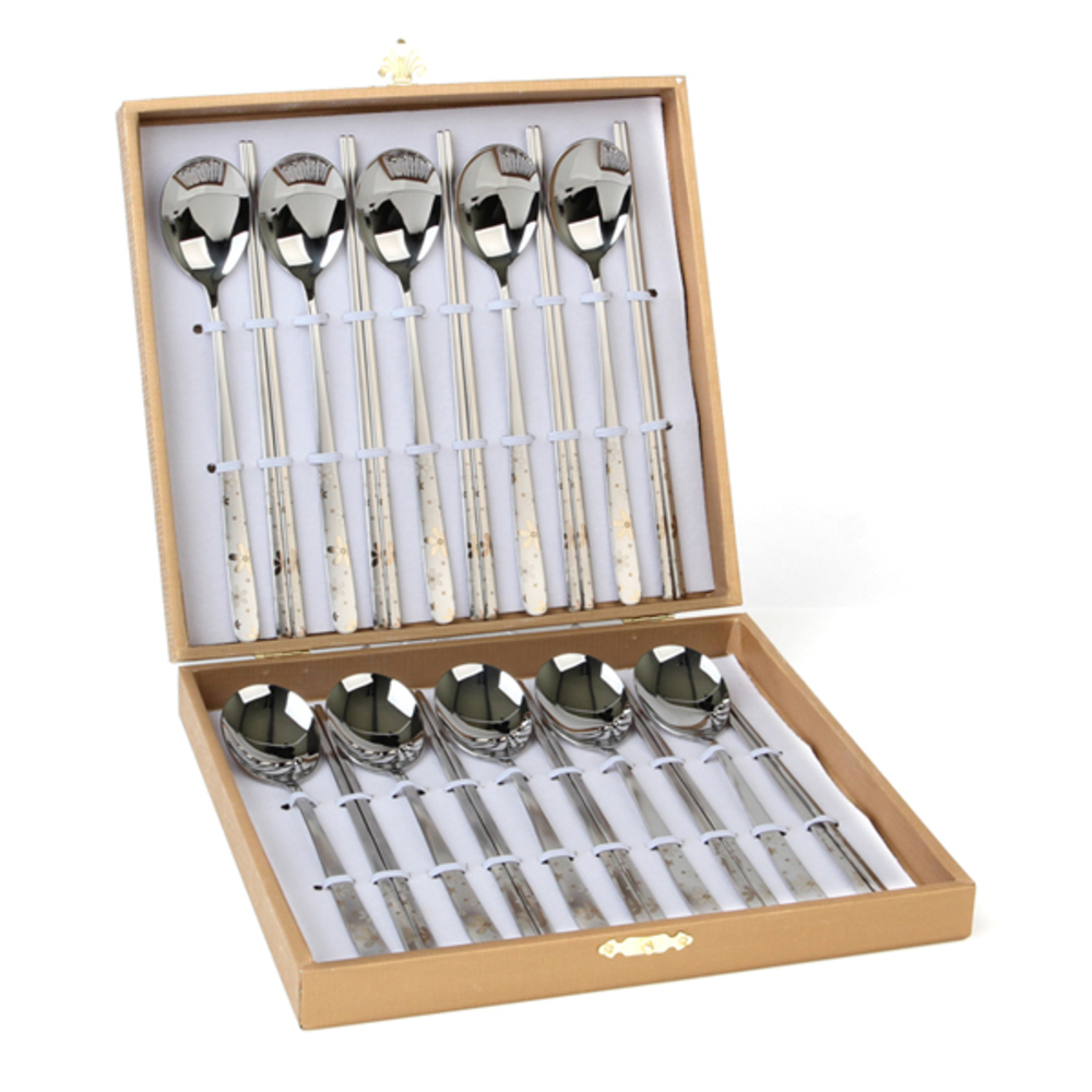 [골든벨] 허브골드 레이저수저 10벌 세트