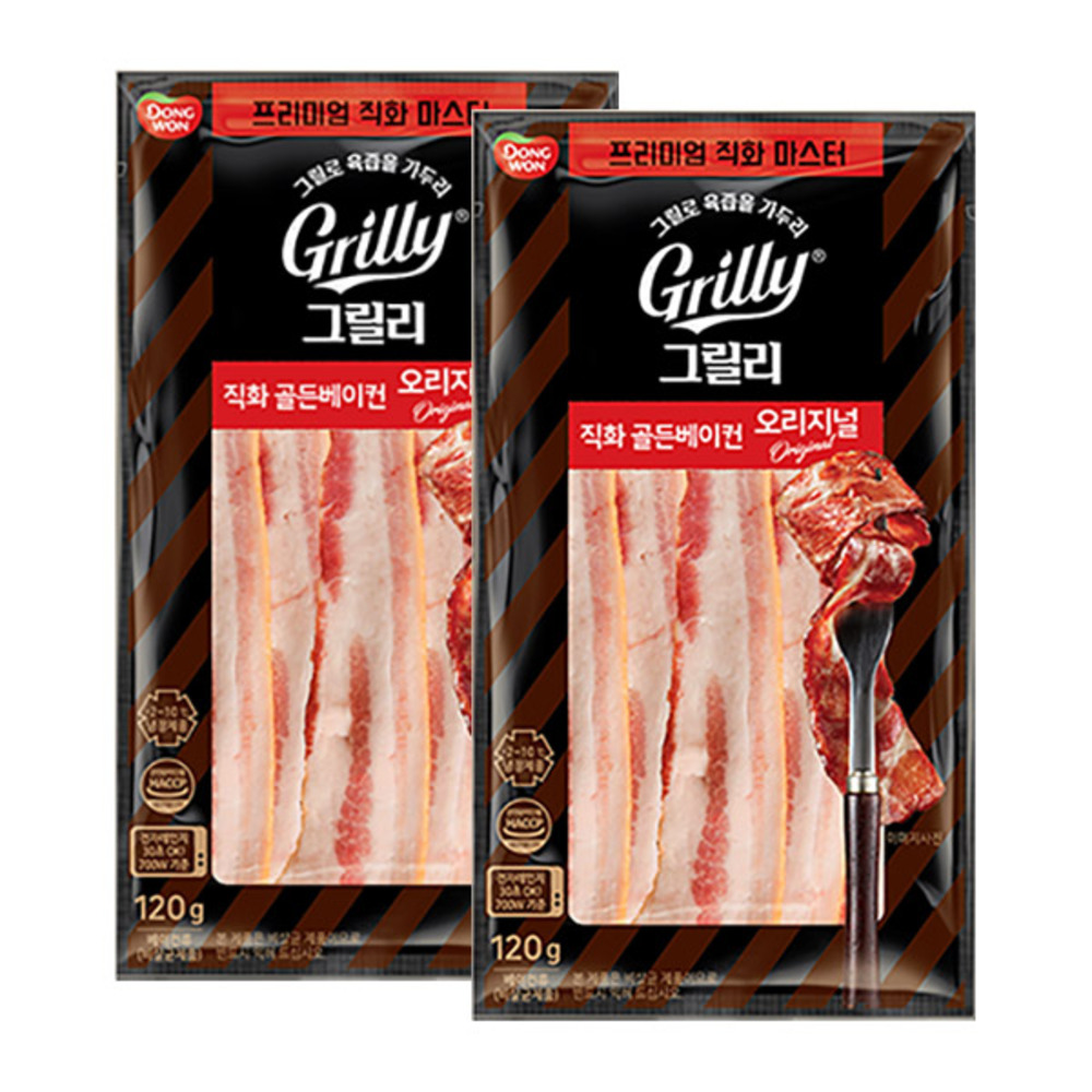 [동원] 그릴리 직화골든베이컨 오리지널 120g x 4개