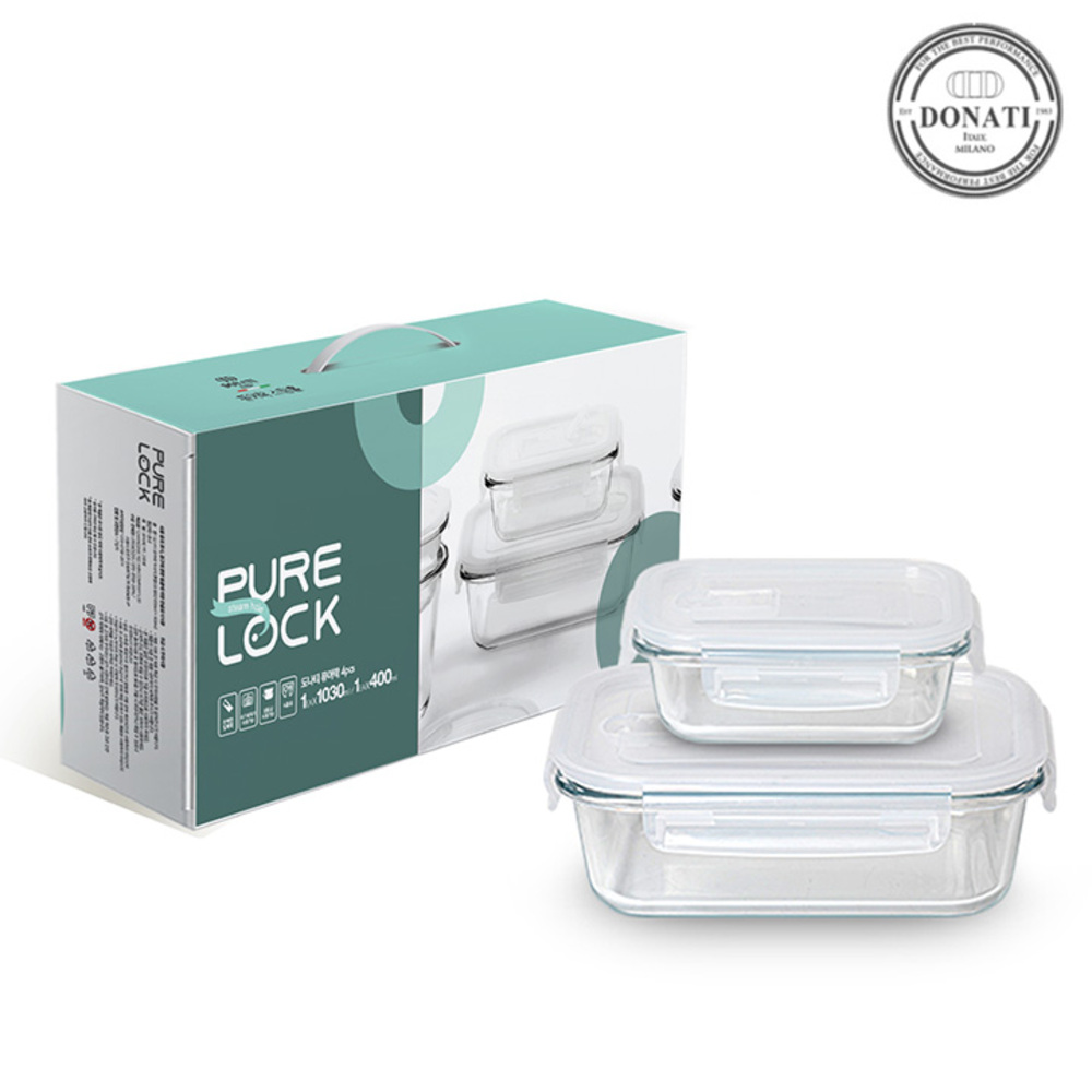 [도나티] 퓨어락 직사각 혼합 2조 (400ml+1030ml)