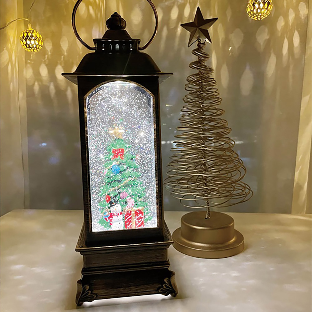 크리스마스 오르골 엔틱 트리 오르골(워터글리터타입)