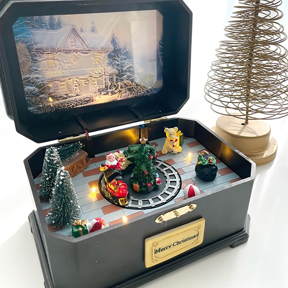 크리스마스 오르골 보석함 오르골(기차무빙타입)