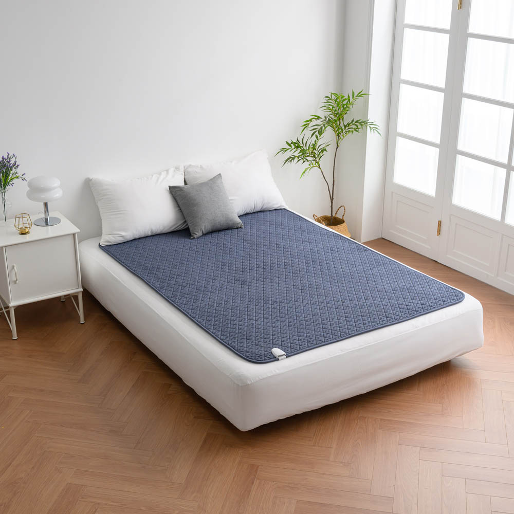 (정품)한일의료기 인공지능 EMF 모던네이비 탄소매트 전기요 더블