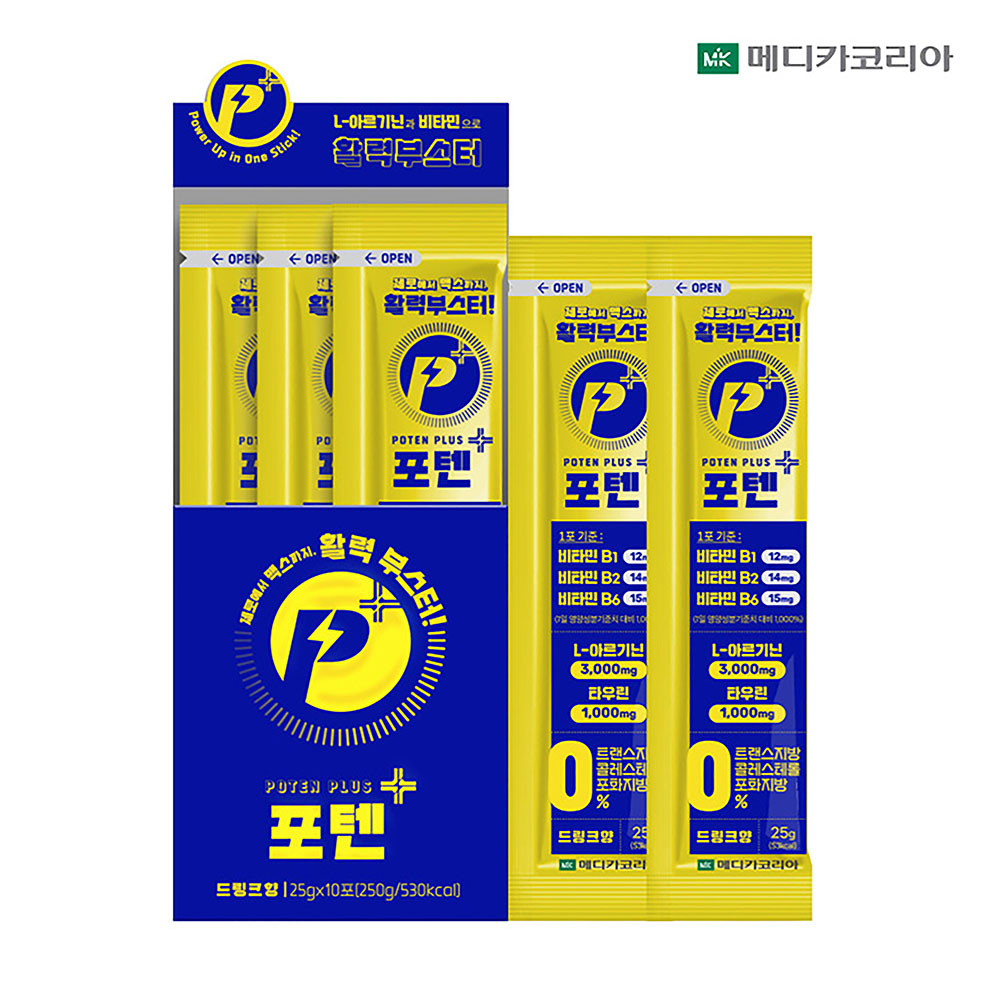 메디카코리아 아르기닌 비타민 젤리 스틱 포텐플러스 10포