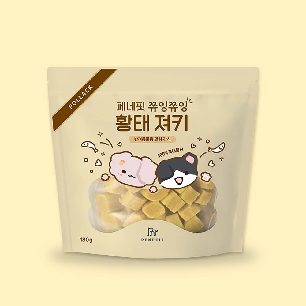 페네핏 쮸잉쮸잉 황태져키 180g/반려동물 높은 기호성