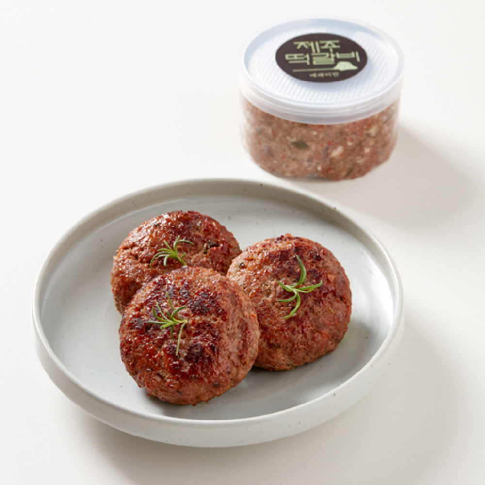 예래미반 제주 흑돼지+한우 수제 떡갈비 400gX3팩