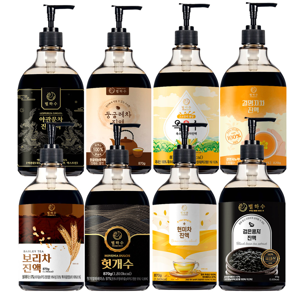 [SET_2] 별하수 보리차 진액 870g 또는 헛개차 진액 870g 중 택1 /별하수 현미차, 검은콩차, 야관문차, 둥굴레차, 옥수수수염차, 결명자차 진액 중 택1
