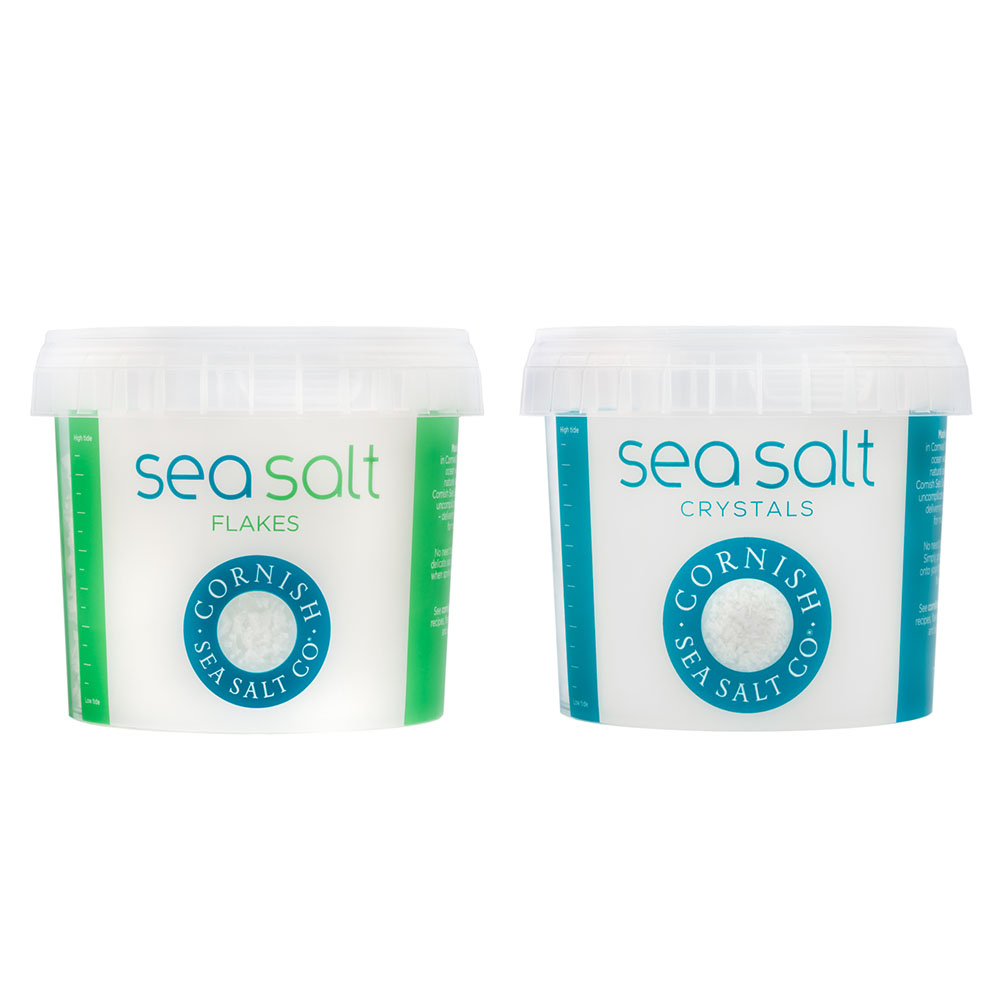 [SET] 코니쉬씨솔트 천일염 2종 세트 - 크리스탈 225g, 플레이크 150g