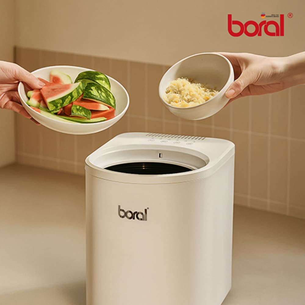 보랄 3L 투명도어 고온 건조 분쇄 자동세척 음식물 처리기(원형) BR-300FDP