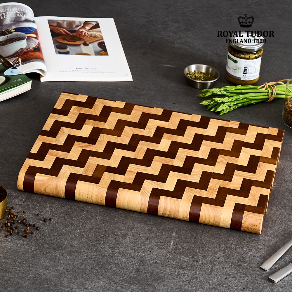 [로얄튜더] 헤리티지 엔드그레인 도마 – 헤링본