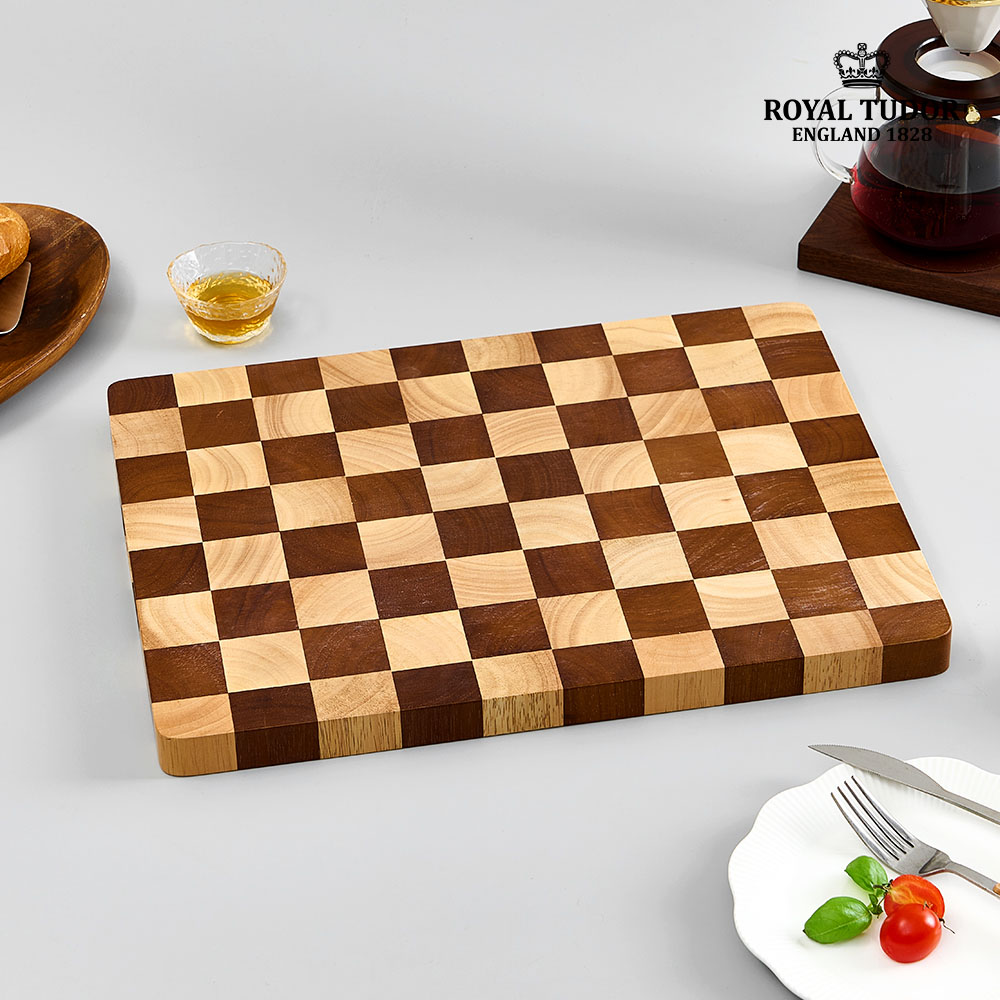 [로얄튜더] 모던 엔드그레인 도마 – 체크
