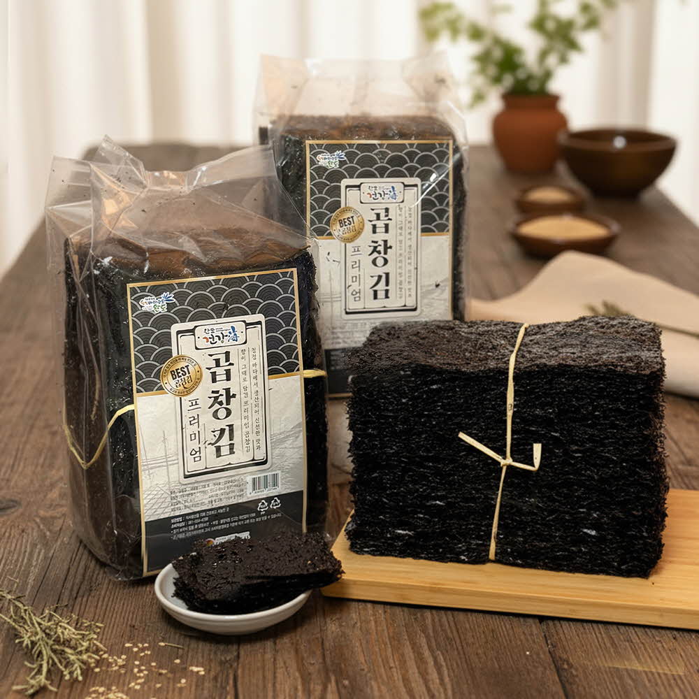 완도건강해 곱창김 100매 (프리미엄_400g내외)