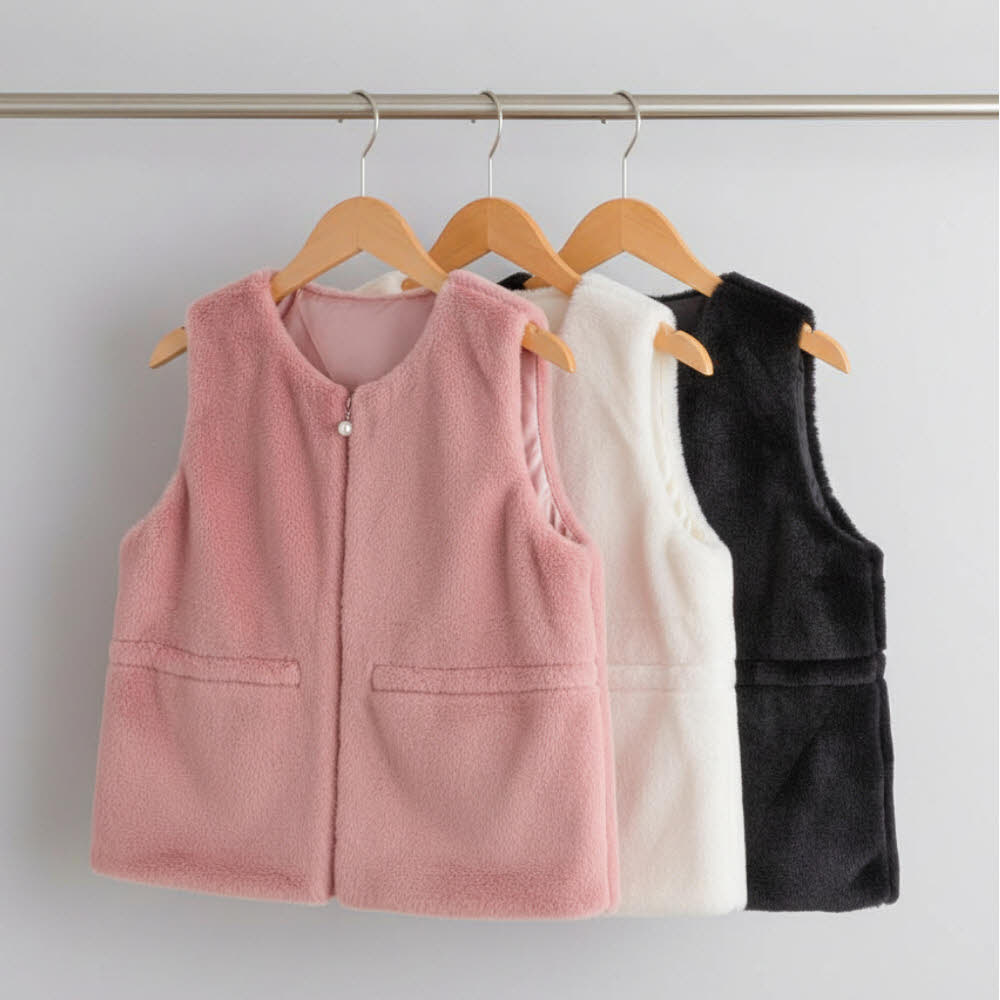 스위칠랜드아미 밍크 털 조끼