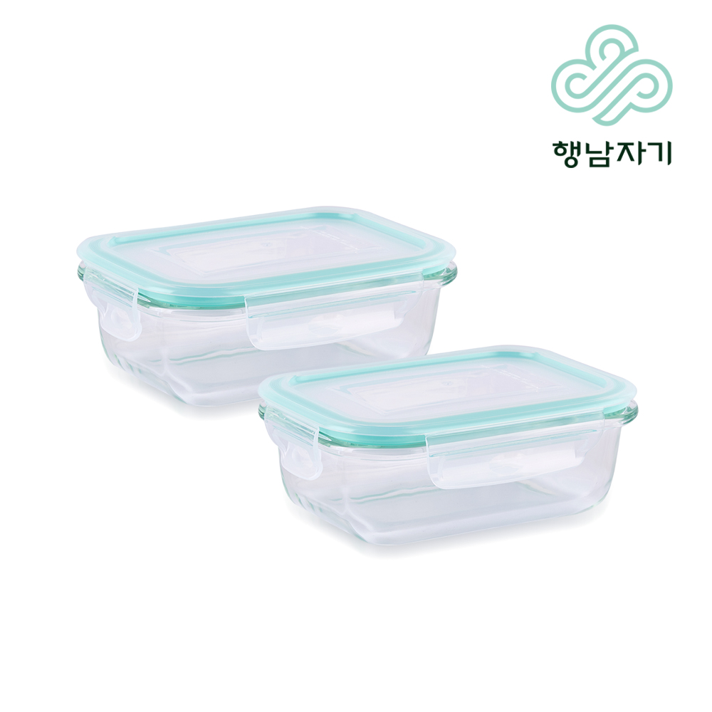 [행남자기] 글라스 밀폐용기 2종 HNLN-2P