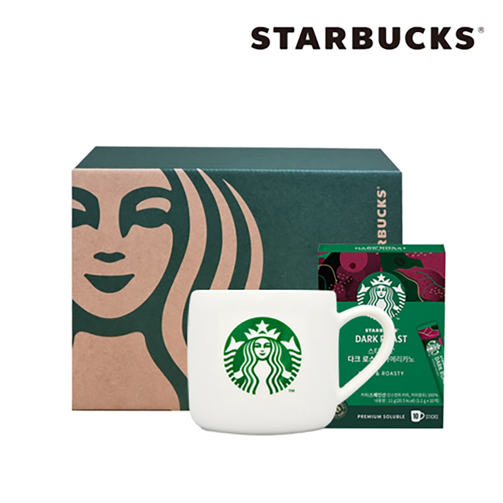 [스타벅스] 그린 사이렌 머그 355ml+프리미엄커피10입 쇼핑백포함