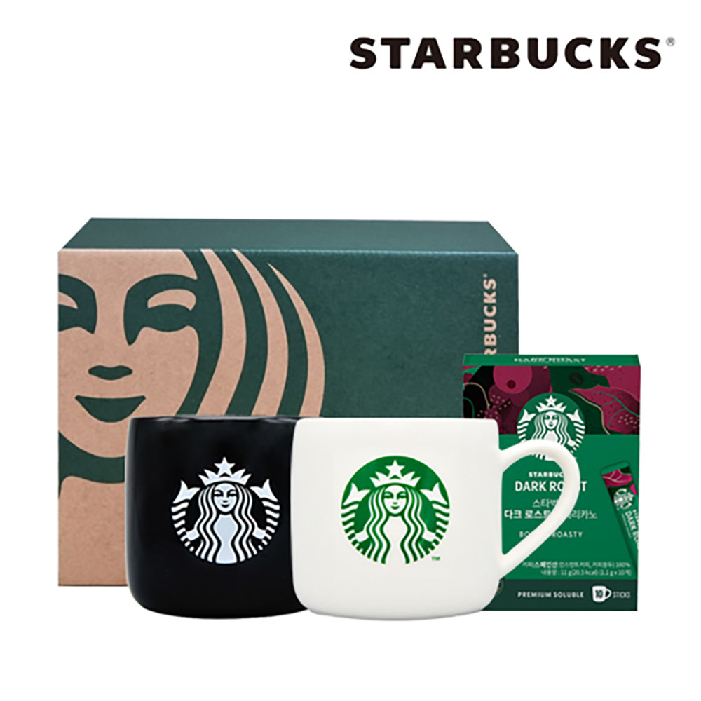 [스타벅스] 사이렌 머그 355ml 2P + 프리미엄커피10입 쇼핑백포함