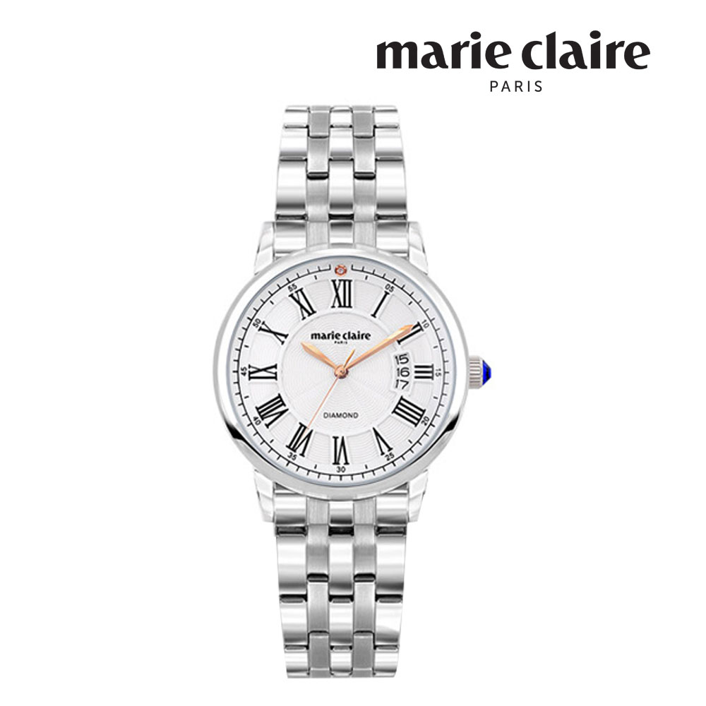 [마리끌레르] 손목시계 남성용 다이아몬드라인 MC190801M WH-Gold