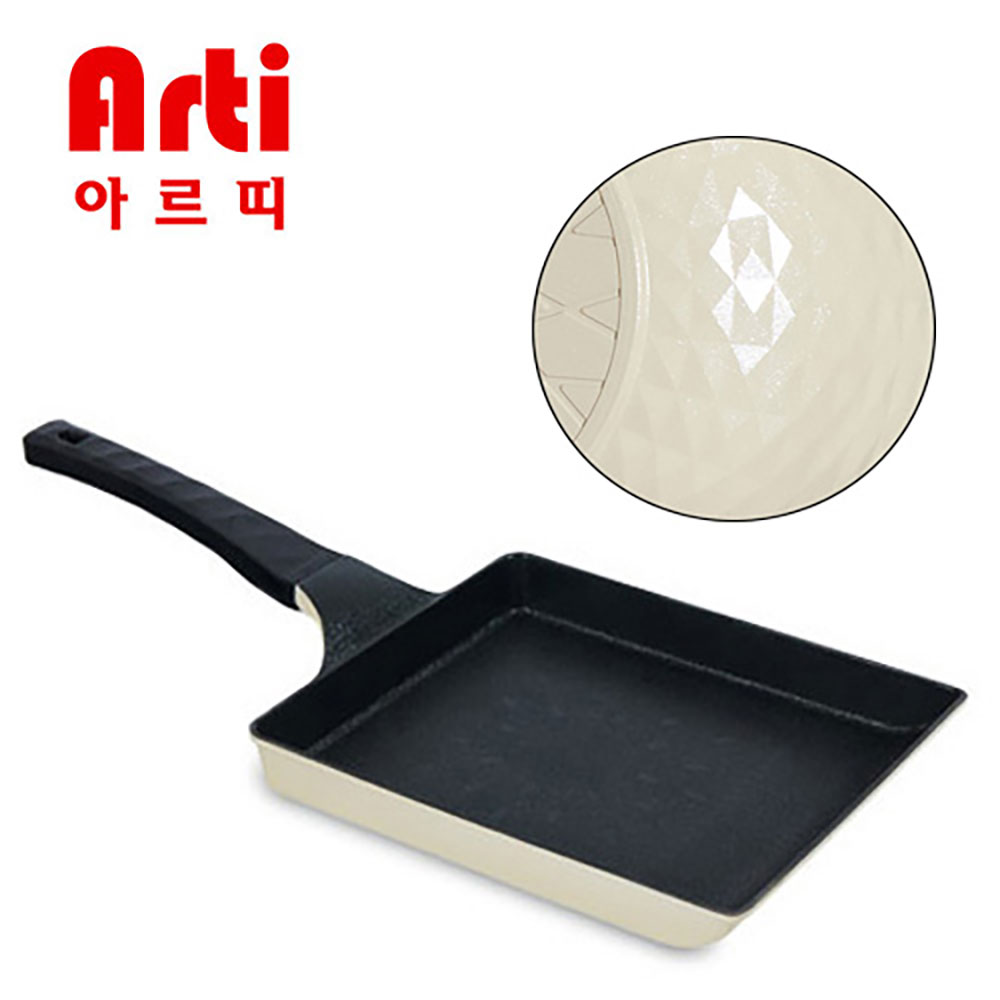 아르띠 국내생산 파스텔 입체 인덕션 IH 사각팬 26cm