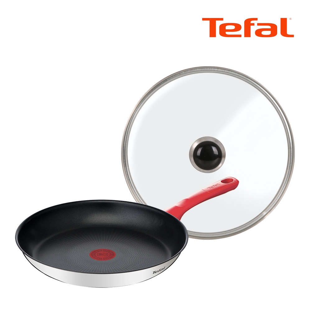 [테팔] 에디션 레드 인덕션 프라이팬 28cm+유리뚜껑 28cm