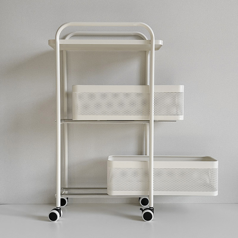 더홈스 이동식 틈새 선반 트롤리 3단