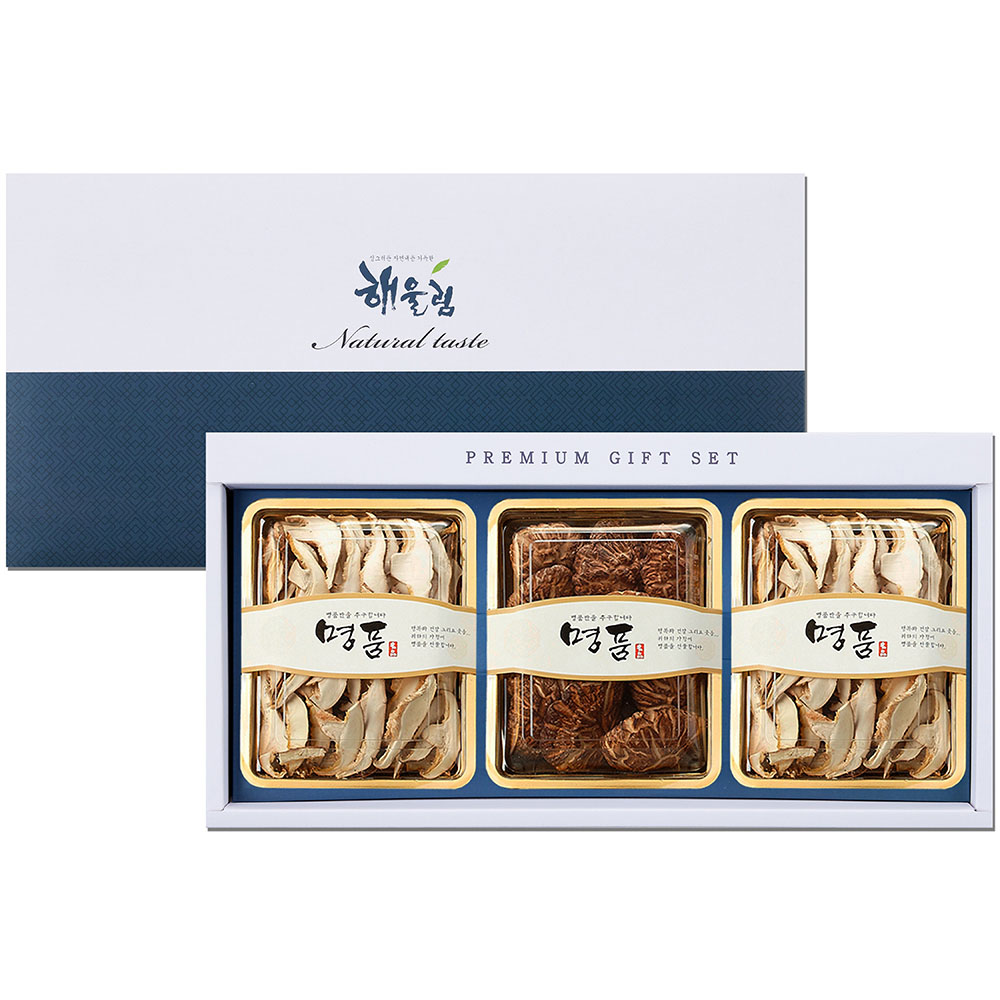 [해울림] 행복한 버섯 선물세트 2호/표고슬라이스 35g x 2ea / 화고 40g