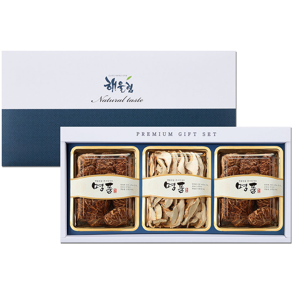 [해울림] 행복한 버섯 선물세트 3호/화고 40g x 2ea / 표고슬라이스 35g