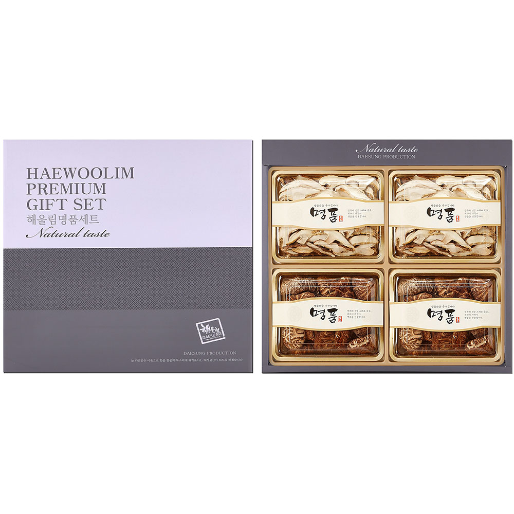 [해울림] 특별한 버섯 선물세트 1호/화고 40g x 2ea / 표고슬라이스 35g x 2ea