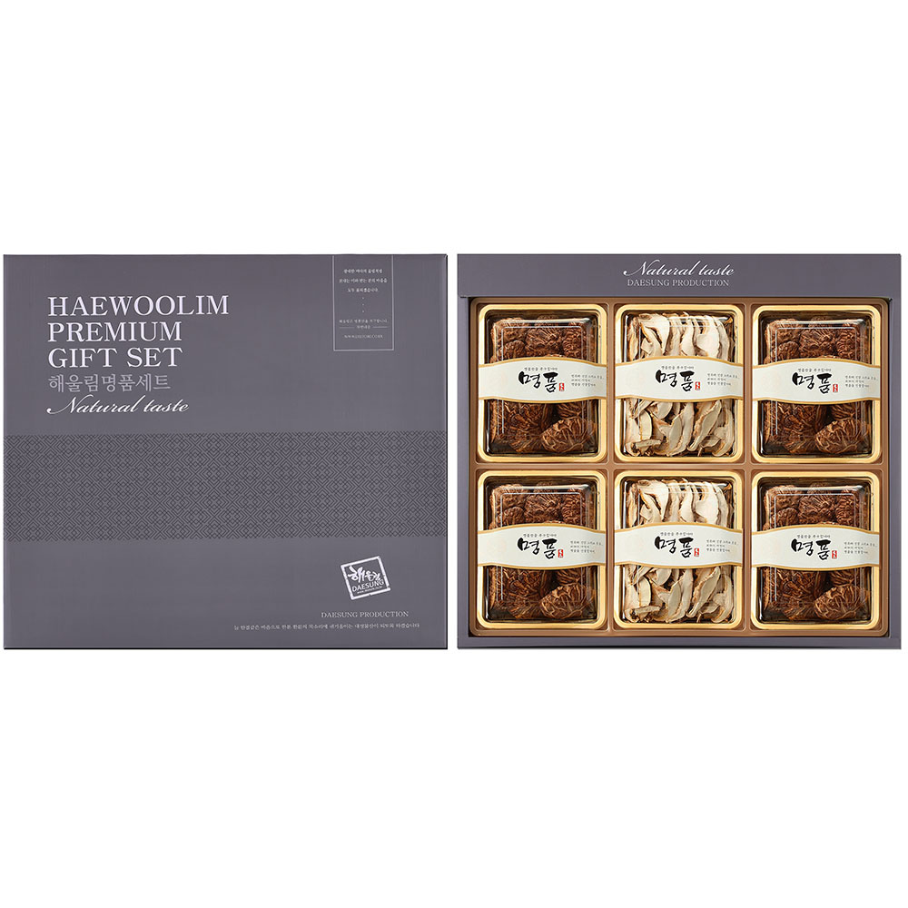 [해울림] 특별한 버섯 선물세트 5호/화고 40g x 4ea / 표고슬라이스 35g x 2ea
