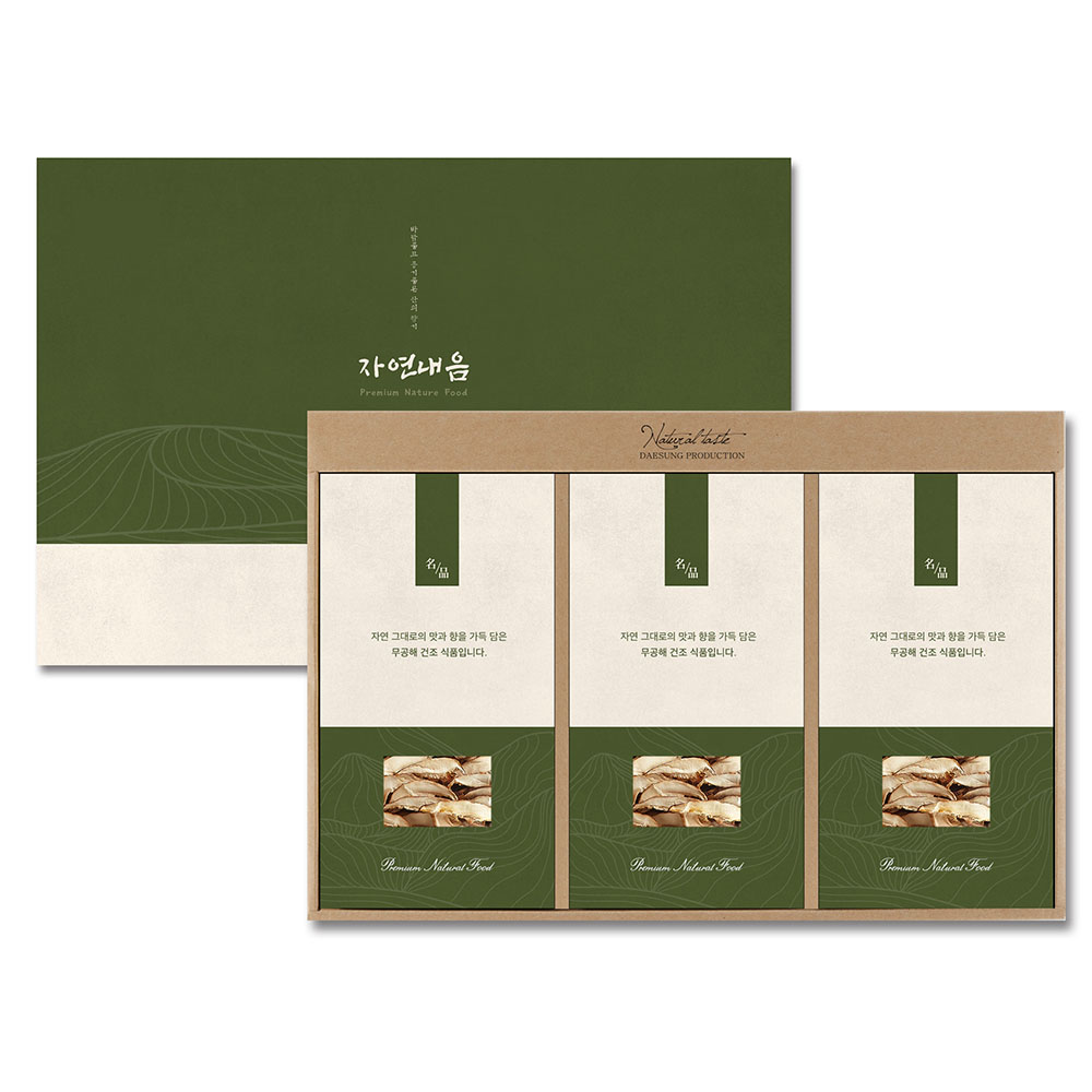 [해울림] 산향 버섯 선물세트 1호/표고슬라이스 70g x 3ea