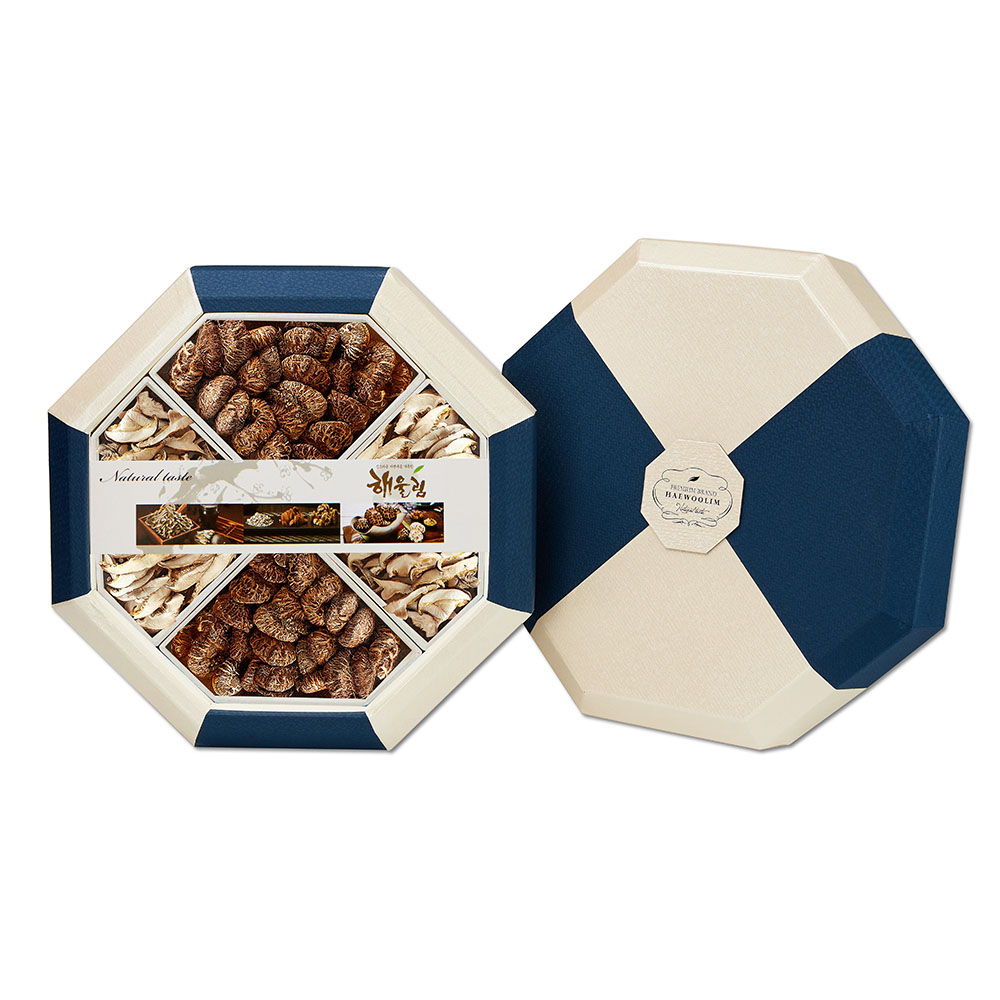 [해울림] 버섯세트 팔각한지함 1호/화고 85 x 2ea / 표고슬라이스 70g x 2ea