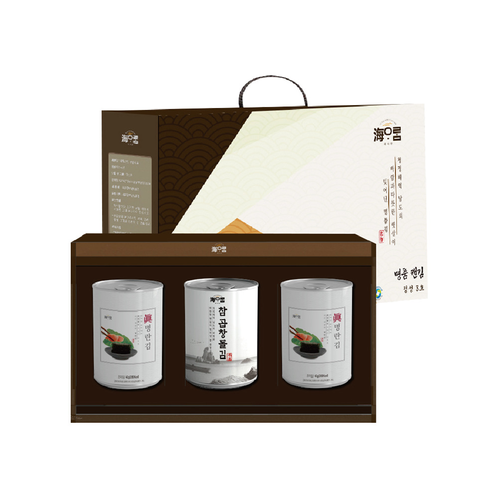 해아람 명품김 정성1호(2+1캔)