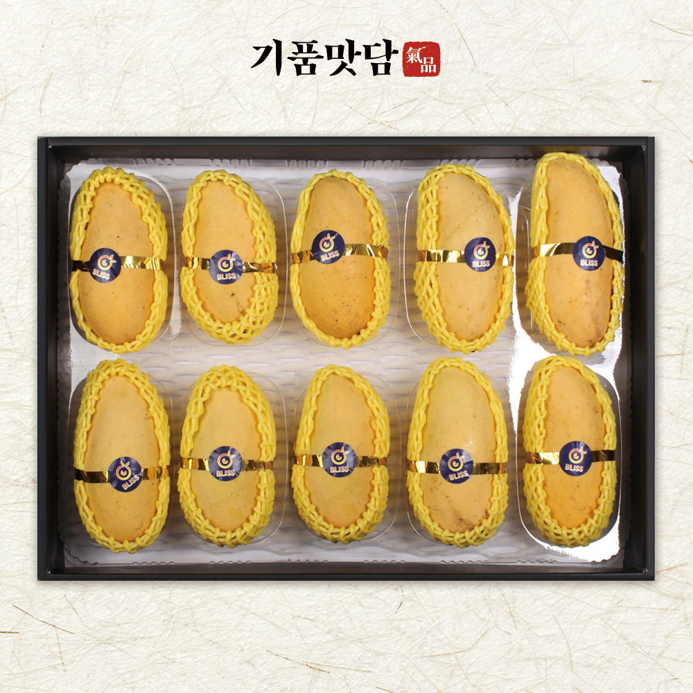 [기품맛담] 고당도 프리미엄 골드망고 선물세트 3호 (10입/3.2kg내외)