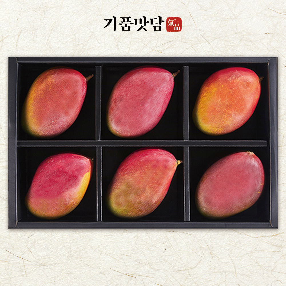 [기품맛담] 고당도 스페셜 애플망고 선물세트 1호 (6입/2.4kg내외)