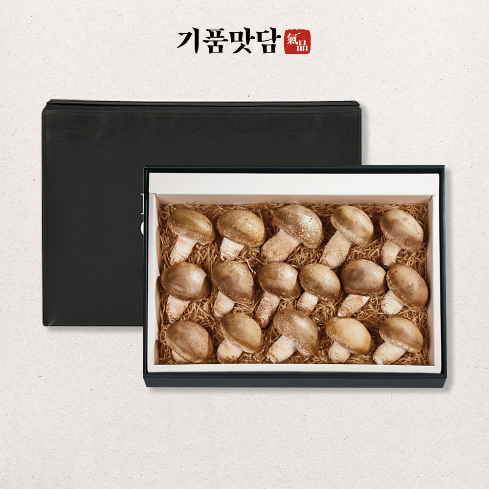 [기품맛담] 무농약 참송화버섯 1등급 시그니쳐 선물세트 1kg/18~20개
