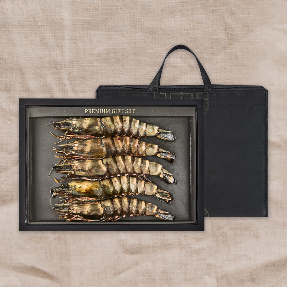[기품맛담] 킹타이거새우 선물세트 특대 5~6미 1.2kg