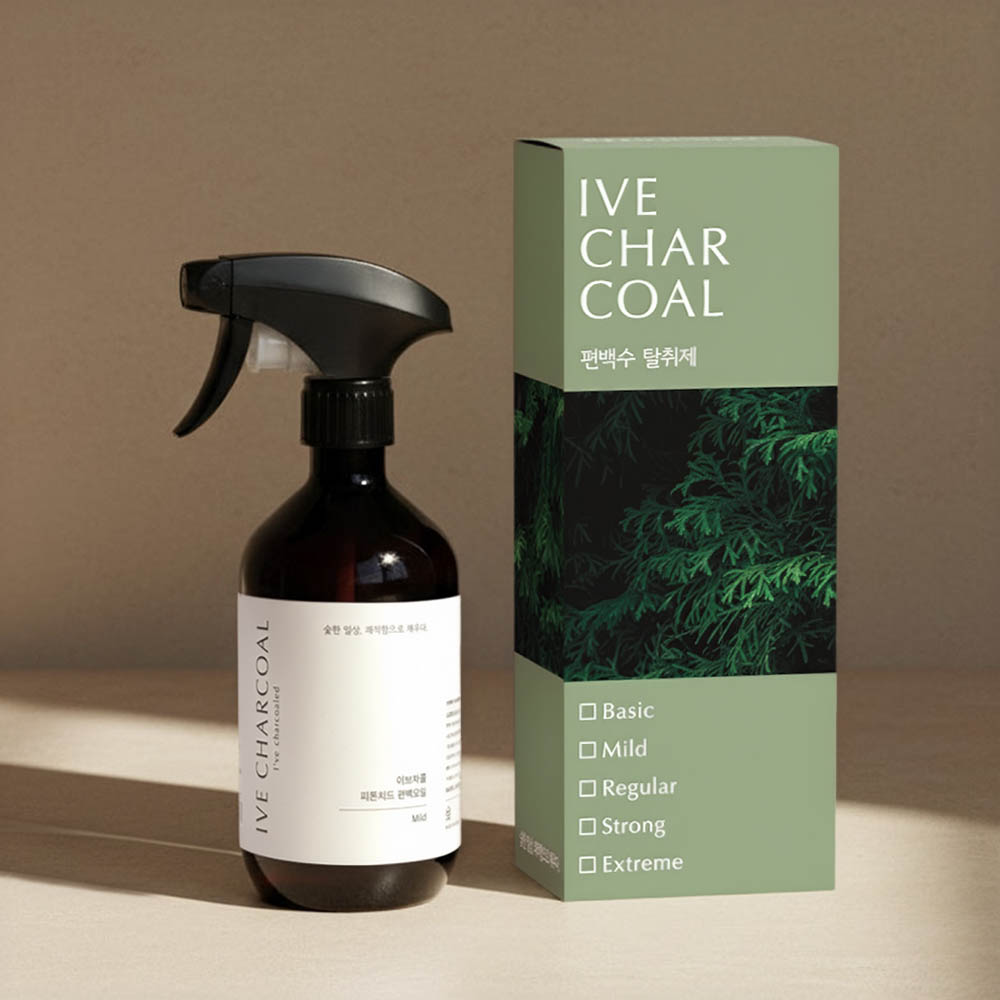 이브차콜 편백수+정제수+편백오일 탈취제 500ml 2단계, 1개