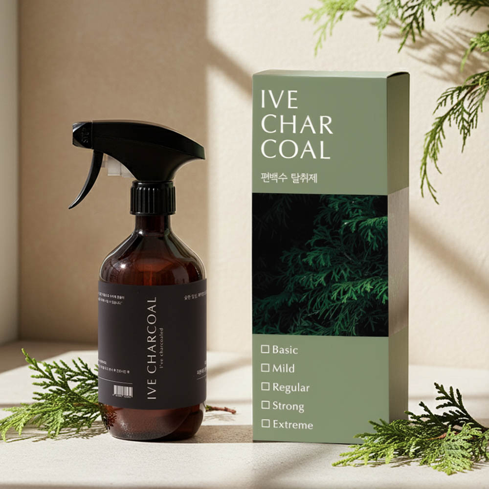이브차콜 편백수+정제수+편백오일 탈취제 500ml 3단계, 1개