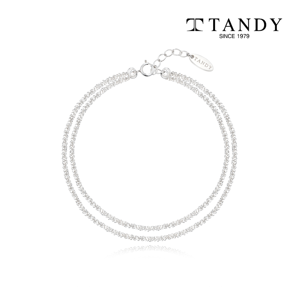[TANDY] 탠디 실버925 여성용 마르게리타 눈꽃컷팅체인 두줄팔찌 TDB507