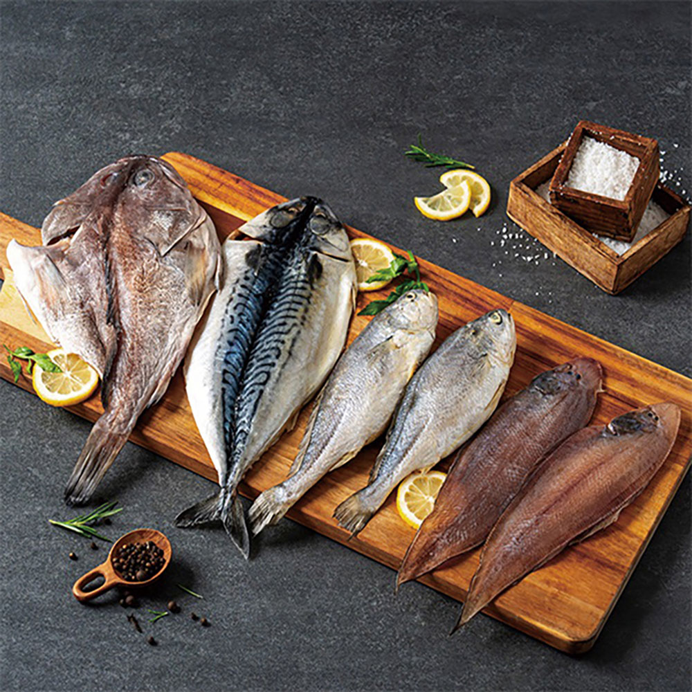 [골드샤인] 반건조 말린생선구이 감사선물 6미세트 (능성어1+고등어1+부서조기2+서대2)