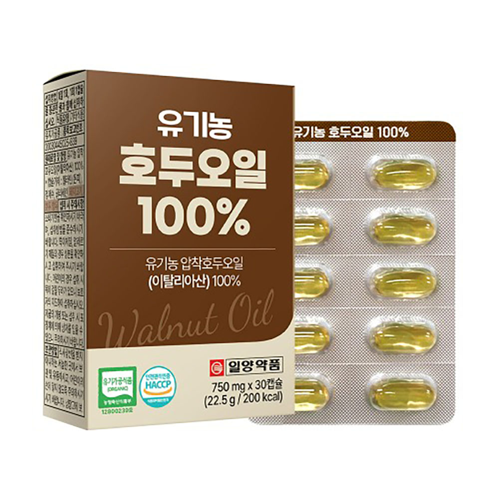[일양약품] 유기농 호두오일 100% (750mg x 30캡슐)