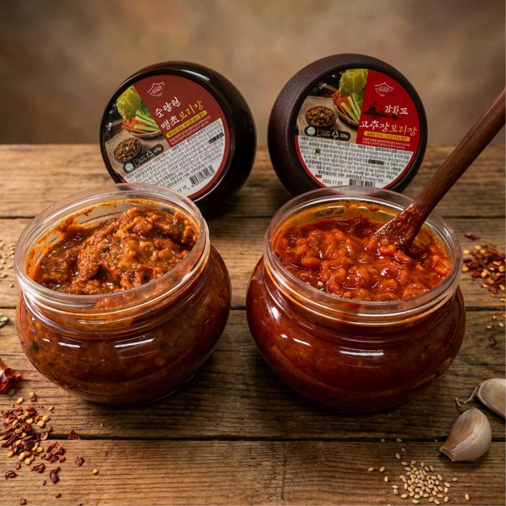 순담원 밥도둑 땡초 보리장 고추장 보리장 2종 300g