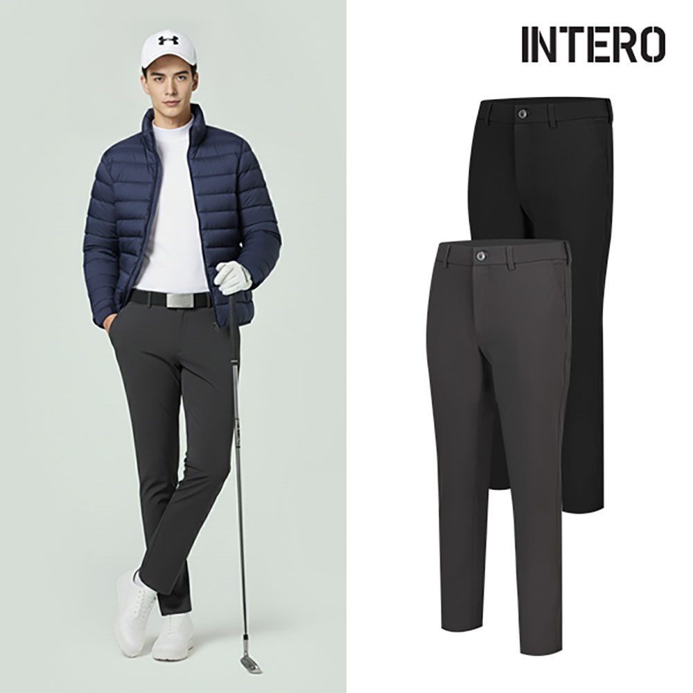 인테로 골프웨어 남성 겨울 스트레치 기모스판 골프바지 _ IWJA